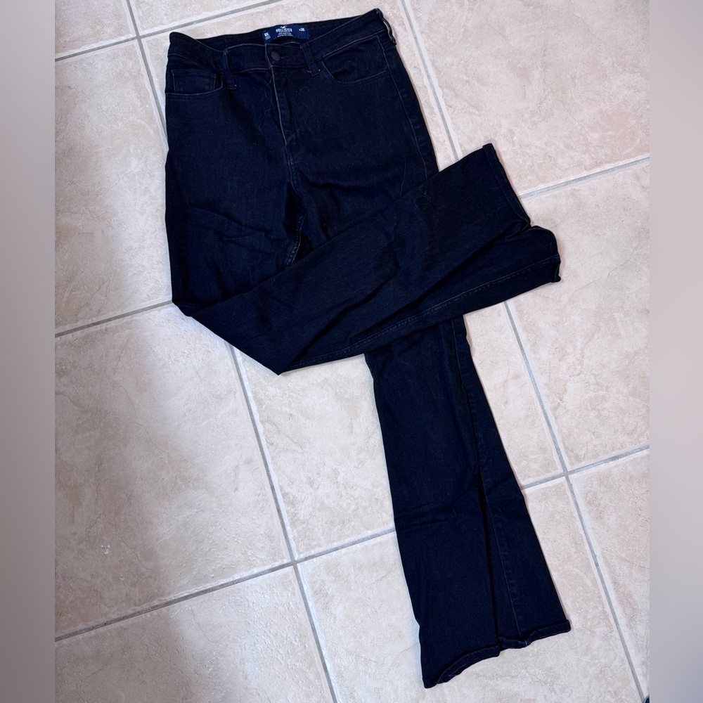 Hollister Black High Rise Flare Jeans